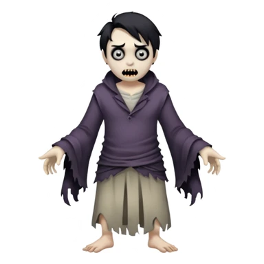 a scary distorted figure sticker