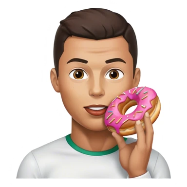 Cristiano ronaldo  eating donet sticker