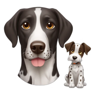 German shorthair pointer dog and border collie sticker