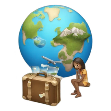 traveling the globe sticker