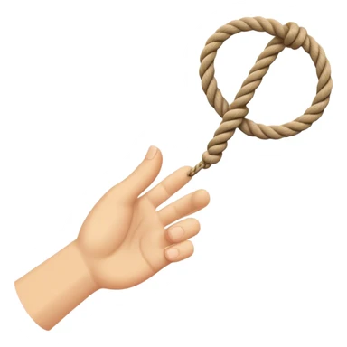 hand letting go a rope fall sticker