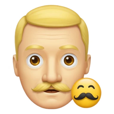 Emoji jaune avec la moustache d’hitler sticker