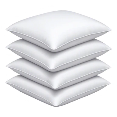 Stack of crisp white aesthetic hotel pillows sticker