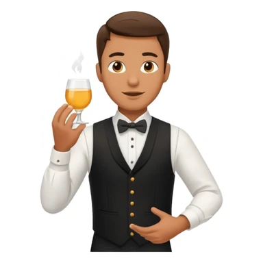 hurrying waiter sticker