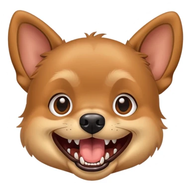 Small dog with big teeth sticker