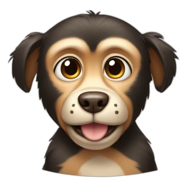 Dog monkey sticker