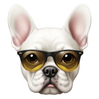 Frenchie with sunglasses sticker