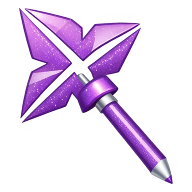 flecha para direita com glitter e roxa sticker