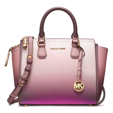 Realistic pink and mauve ombre iridescent metallic michael kors satchel. sticker
