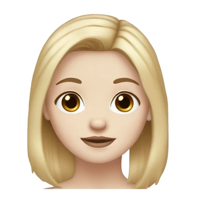 blond white girl blue eyes with a shi tzu dog sticker