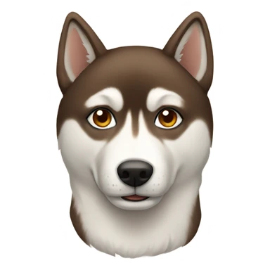 Brown husky sticker
