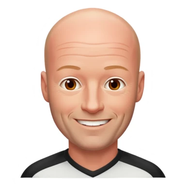 Alan Shearer bald looking older and a bit reder sticker