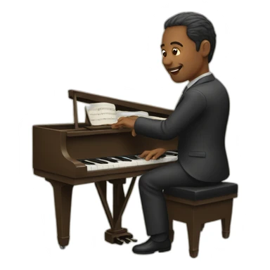 a man playing the piano sticker