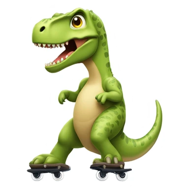 Dinosaurio en un patin sticker