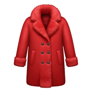 red fur coat sticker