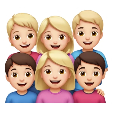 Laughing kids sticker