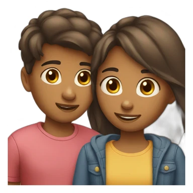 Brother and sister emojis sticker