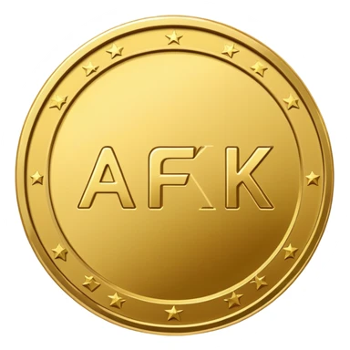 afk text in the gold coin sticker