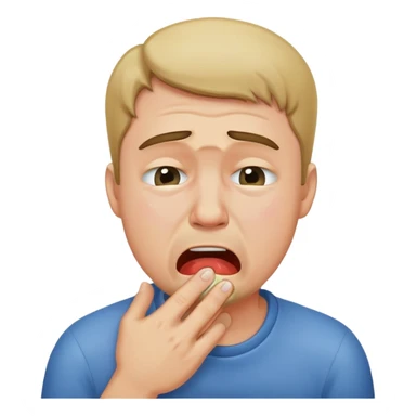 man choking himself crying sticker