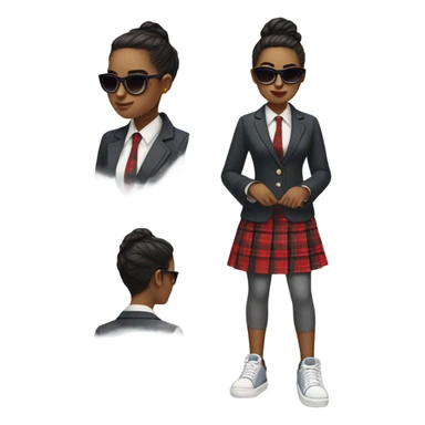 preppy baddie grr sticker