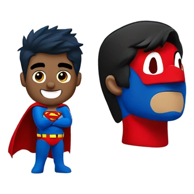 superman mixed with batman mixed with mario sticker