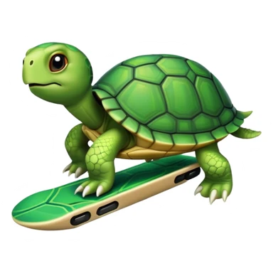 Turtle doing kickflip sticker