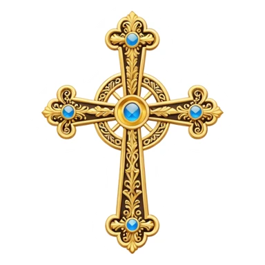 Eastern Orthodox cross. Transparent bakgrund. sticker