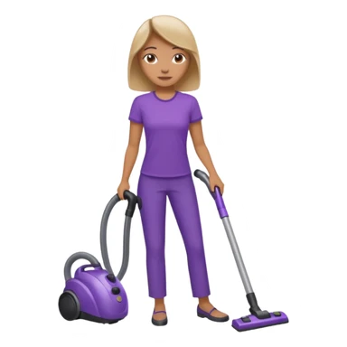 Disney vacuuming with purple shirt sticker