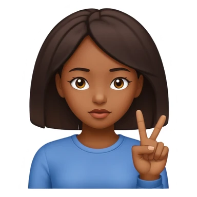 black girl rolling eyes sticking up middle finger sticker