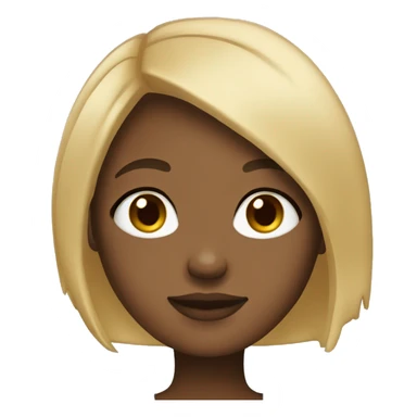 light skin black girl with blonde bob sticker