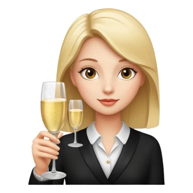 girl with sampine glass sticker