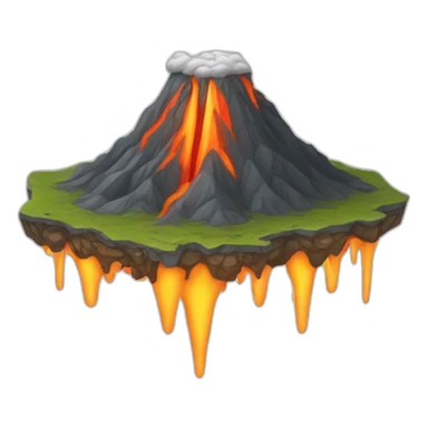 Volcan en éruption sticker
