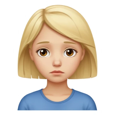 Sad girl blond sticker