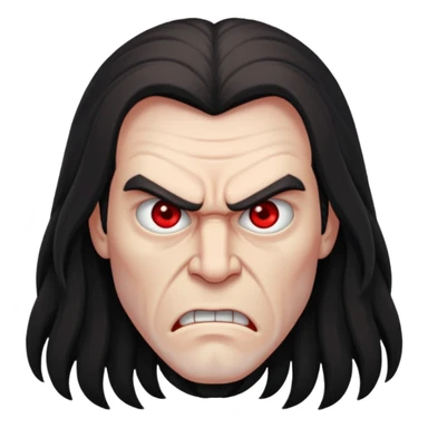 very angry long haired man sticker