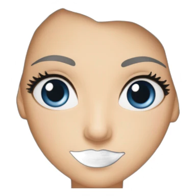 Belle femme châtain claire aux yeux bleus et aux lèvres pulpeuses  sticker