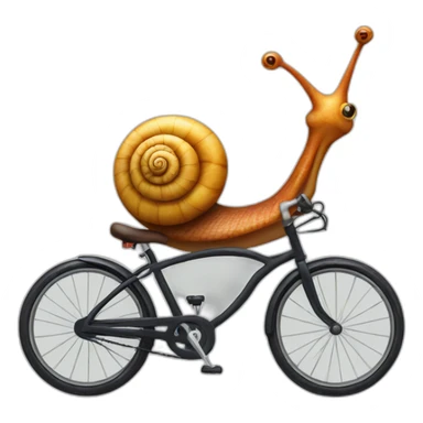 snail on a bike sticker