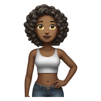 African American girl w curvaceous physique sticker