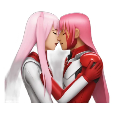 Zero two kissing mercy sticker