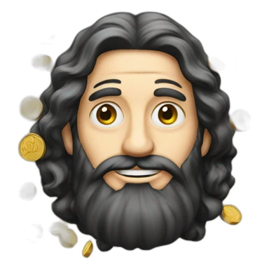 Jewish with coins sticker