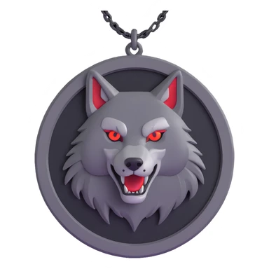 Witcher wolf school medallion with chain sticker