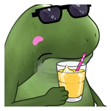 Grape Juice with Ice in clear cup sticker