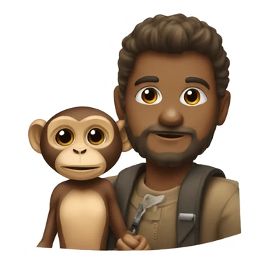 make exsprsso maschiene with a monkey sticker