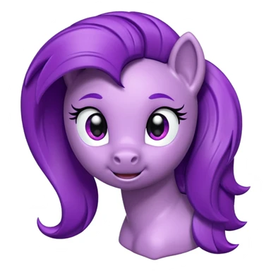Purple 3d my little pony  sticker