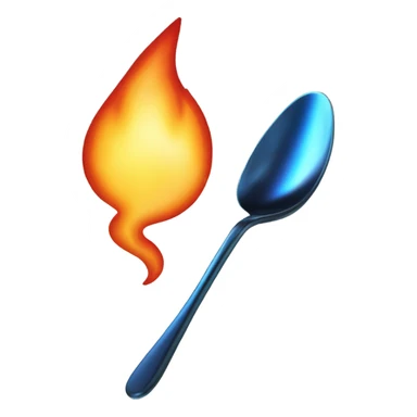 Flame underneath spoon  sticker