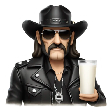 lemmy drinking milk sticker