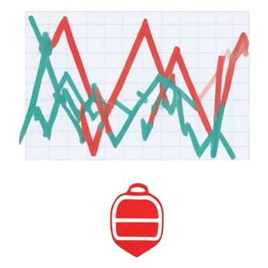 a stock graph going upwards with name "Bayern-Sticker" below sticker