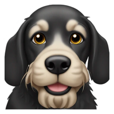 Black no breed dog sticker