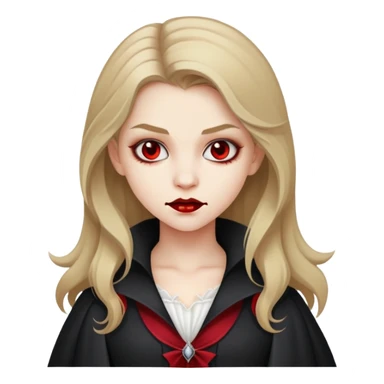 teenage vampire girl with dark blonde hair and white skin sticker