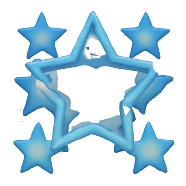 a blue shinning star with 4 ends sticker