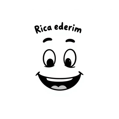 gülen yüzlü emoji with the text 'Rica ederim' in a warm and friendly style, legible text, cheerful expression sticker